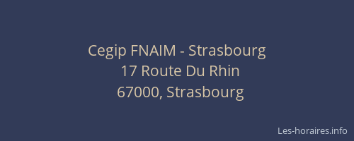 Cegip FNAIM - Strasbourg