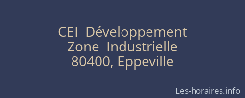 CEI  Développement