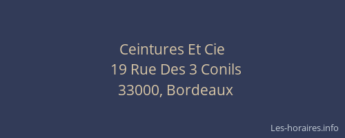 Ceintures Et Cie