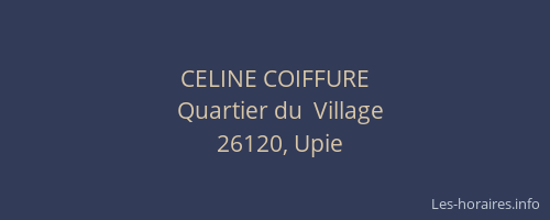 CELINE COIFFURE