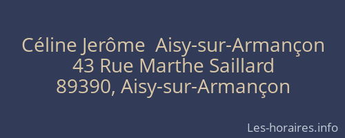 Céline Jerôme  Aisy-sur-Armançon