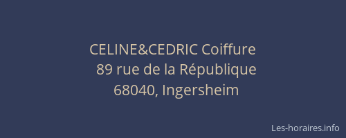 CELINE&CEDRIC Coiffure