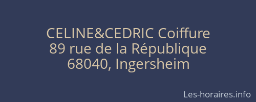 CELINE&CEDRIC Coiffure