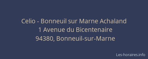 Celio - Bonneuil sur Marne Achaland