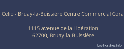 Celio - Bruay-la-Buissière Centre Commercial Cora