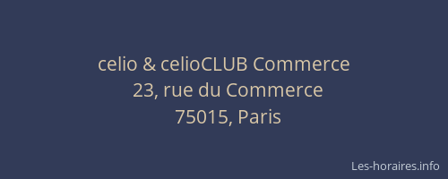 celio & celioCLUB Commerce