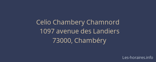 Celio Chambery Chamnord