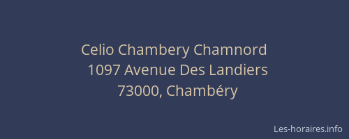 Celio Chambery Chamnord