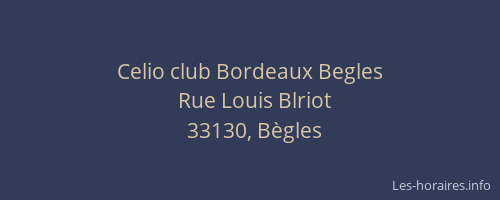 Celio club Bordeaux Begles