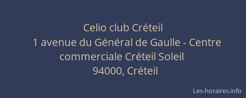 Celio club Créteil