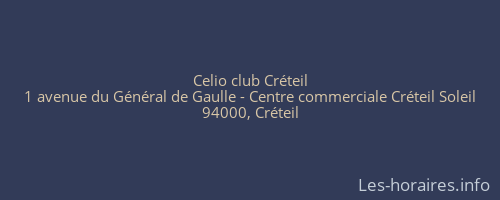 Celio club Créteil
