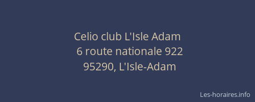 Celio club L'Isle Adam