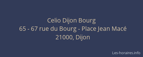 Celio Dijon Bourg