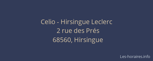 Celio - Hirsingue Leclerc