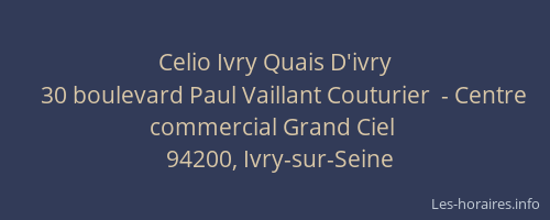 Celio Ivry Quais D'ivry