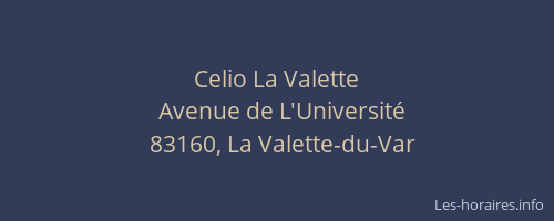 Celio La Valette