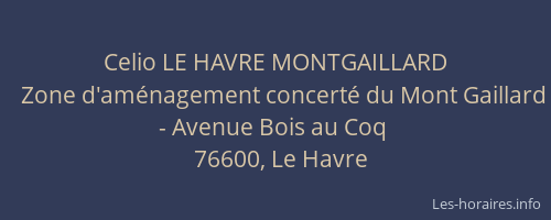 Celio LE HAVRE MONTGAILLARD