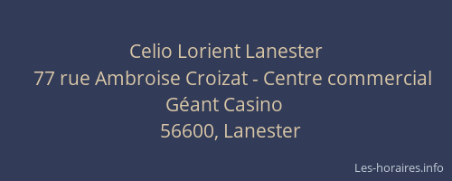 Celio Lorient Lanester