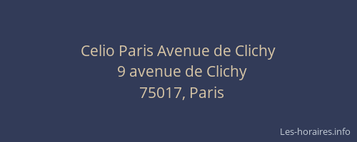 Celio Paris Avenue de Clichy