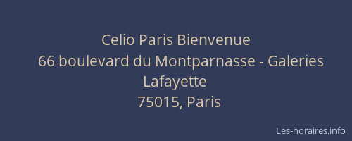 Celio Paris Bienvenue