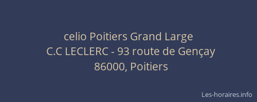 celio Poitiers Grand Large