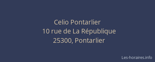 Celio Pontarlier