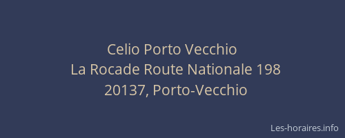 Celio Porto Vecchio