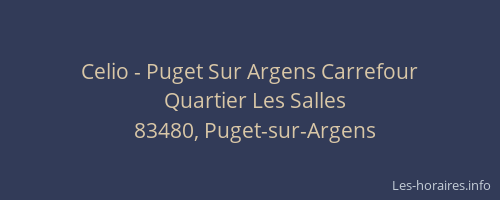 Celio - Puget Sur Argens Carrefour