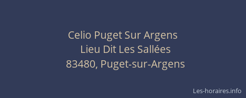 Celio Puget Sur Argens