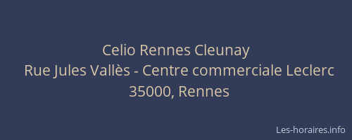 Celio Rennes Cleunay
