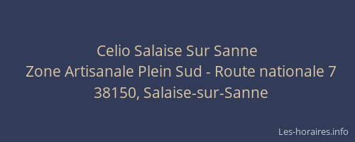 Celio Salaise Sur Sanne