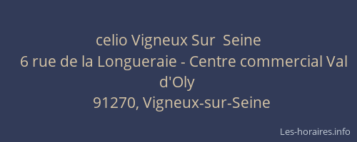 celio Vigneux Sur  Seine