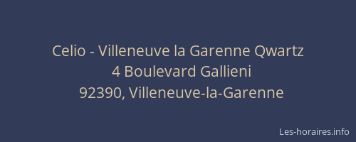 Celio - Villeneuve la Garenne Qwartz