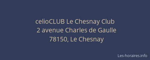 celioCLUB Le Chesnay Club