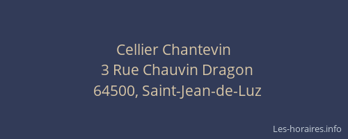 Cellier Chantevin