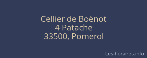 Cellier de Boënot
