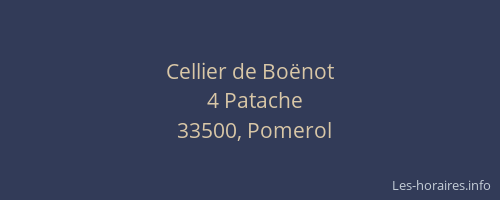 Cellier de Bo&euml;not