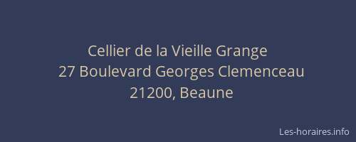 Cellier de la Vieille Grange