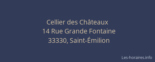Cellier des Châteaux