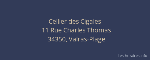 Cellier des Cigales
