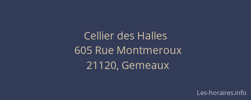 Cellier des Halles