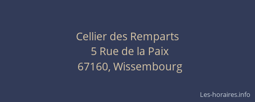 Cellier des Remparts