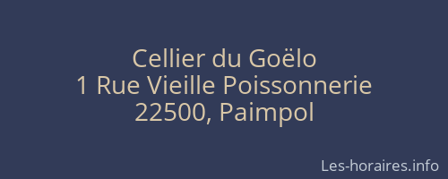 Cellier du Goëlo