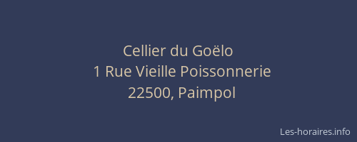 Cellier du Go&euml;lo