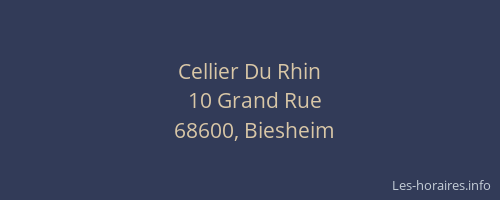 Cellier Du Rhin