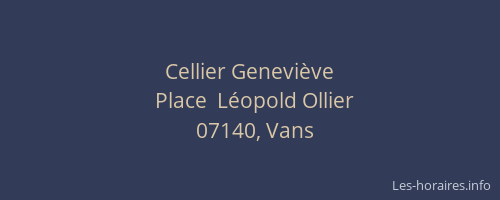 Cellier Geneviève