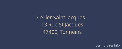 Cellier Saint Jacques