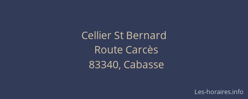 Cellier St Bernard
