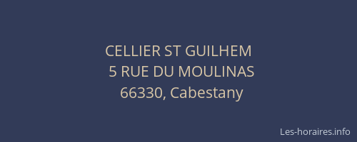 CELLIER ST GUILHEM