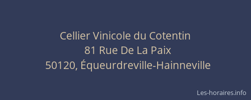 Cellier Vinicole du Cotentin